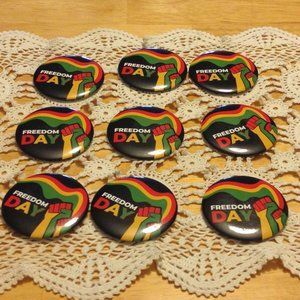 Juneteenth Day Celebration pins, bundle of 9